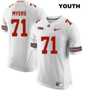 Youth NCAA Ohio State Buckeyes Josh Myers #71 College Stitched Authentic Nike White Football Jersey NQ20L71JJ